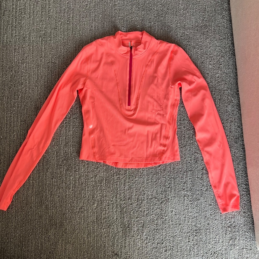 Lululemon Gloss Trim Run Half Zip Long Sleeve Sunset … Gem